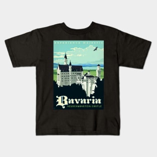 Vintage Travel Poster Art - Bavaria Kids T-Shirt